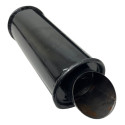 Escapamento Abafador Esportivo Turbo Ponteira Preta Preto