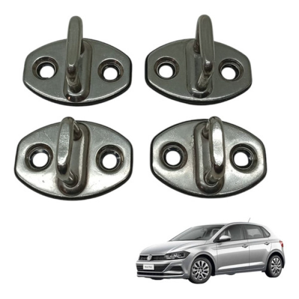 Jogo Batente Fechadura Da Porta Vw Polo 2018 2020 Original