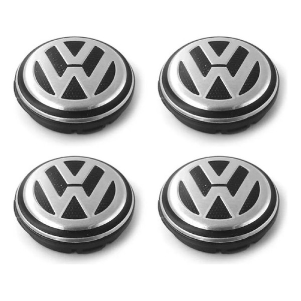 Jogo Calotinha Centro De Roda Gol G5 G6 Fox Polo Preto