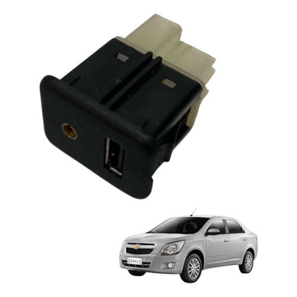 Botao Conector Tomada Usb Auxiliar Cobalt 2013 2015 (usado)