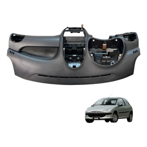 Capa Painel Tabelier Peugeot 206 1.4 2004 2005 2006 (usado) Preto Peugeot