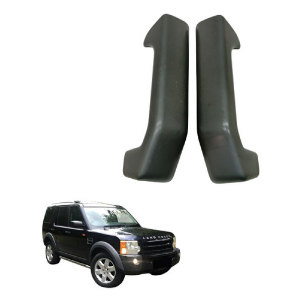 Par Moldura Puxador Porta Traseira Discovery 3 2008 (usado) Cinza-escuro