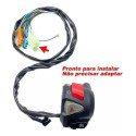Punho Partida Cb500 Com Plug Titan 160 Pisca Alerta