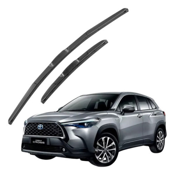 Par Palheta Limpador Parabrisa Toyota Corolla Cross Todos Preto