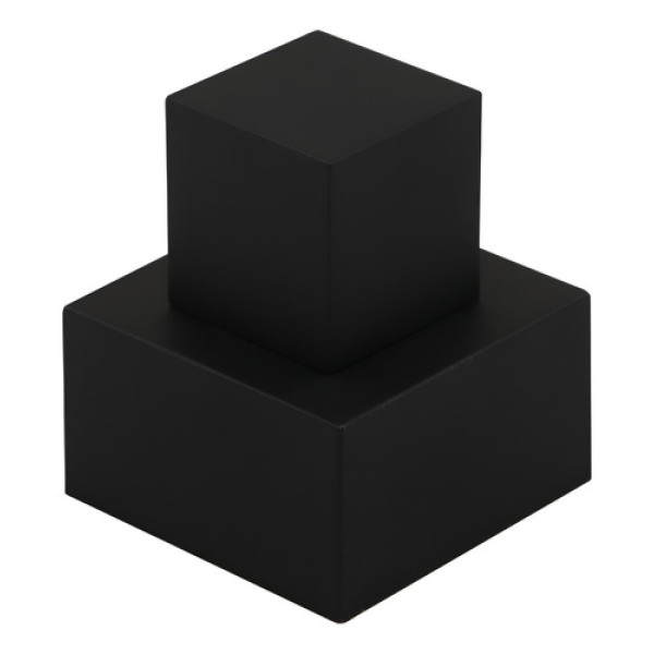 Acabamento Registro 50mm Deca Quadrado Metal Preto Fosco