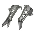 Kit Suporte Bacalhau Com Pedaleira Traseira Cg 160 Titan Fan Cinza