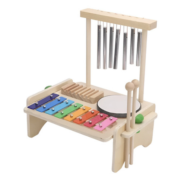 Set De Instrumentos Musicales 4-en-1 Para Niños: Tambor,